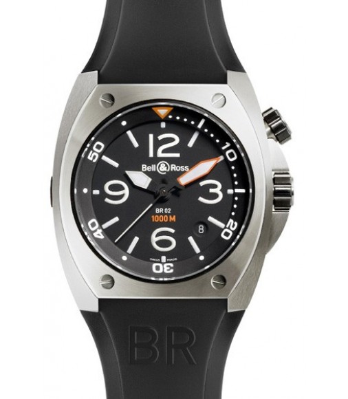 Bell & Ross Marine Automatic Steel 44 mm Watch Replica BR 02-92 STEEL